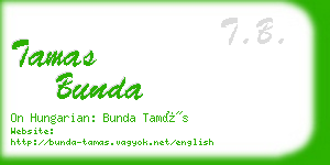 tamas bunda business card